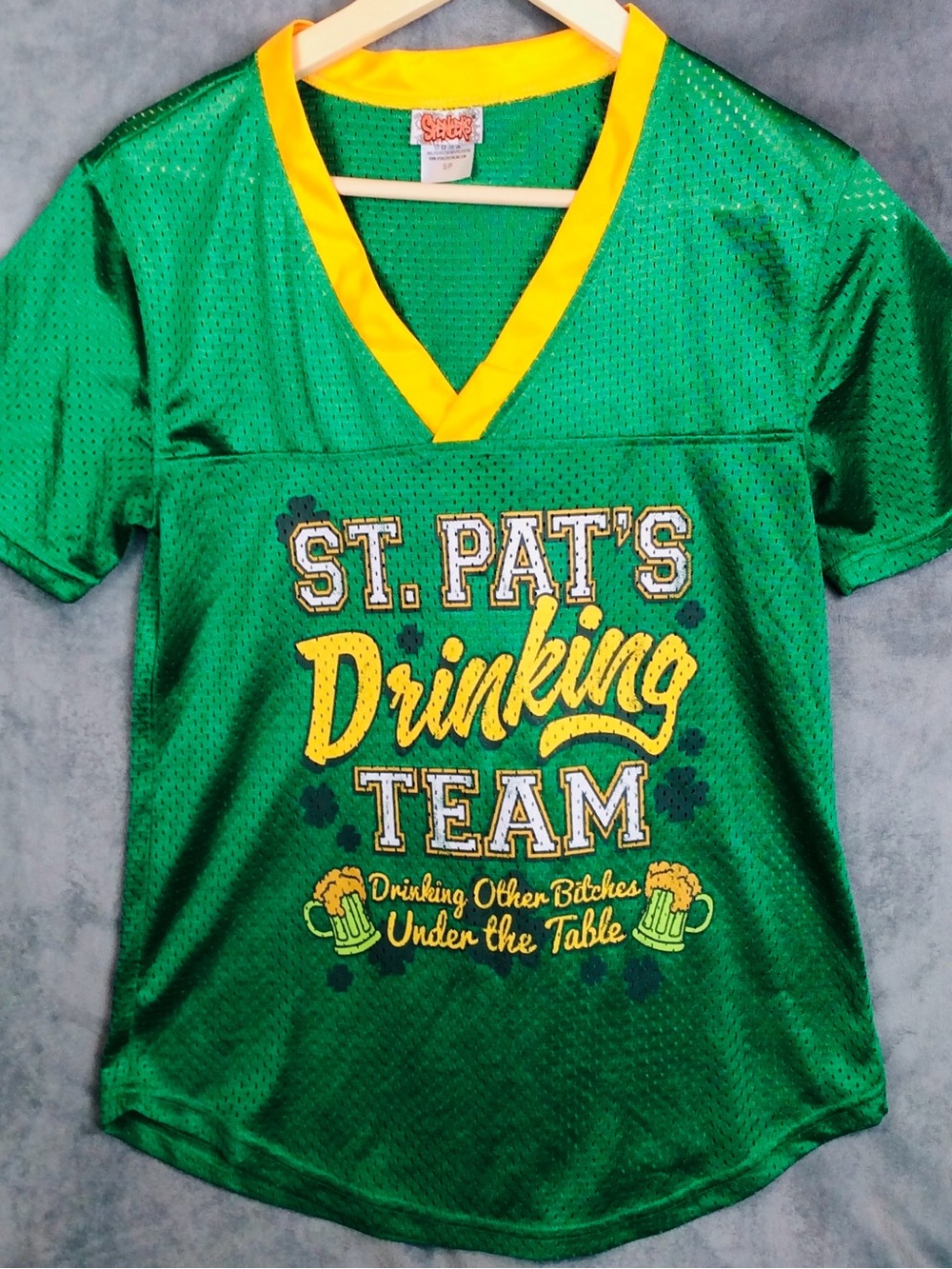 Spencer's Green Mesh Jersey with Yellow Trim